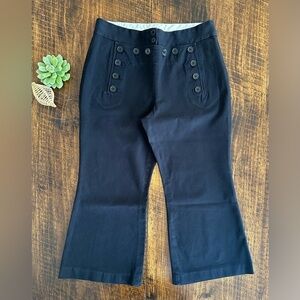 MICHAEL Michael Kors | Black Sailor Crop Flare Trousers Dress Pants, Size 12
